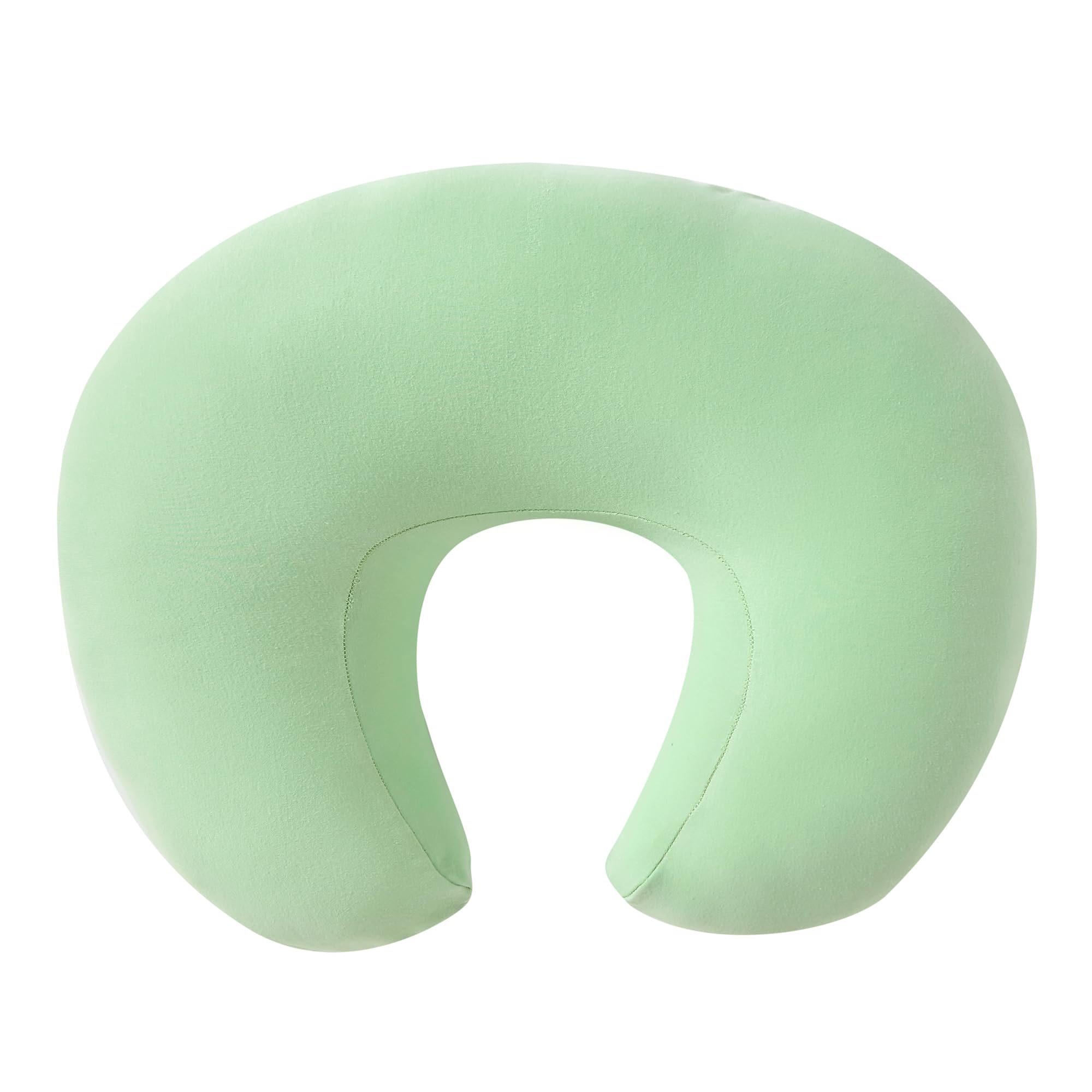 QUENESS nursing pillow green dimples detail highlights baby's safe seating and comfort.