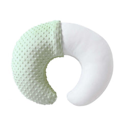 QUENESS nursing pillow green full-view shows ergonomic support for comfortable feeding.