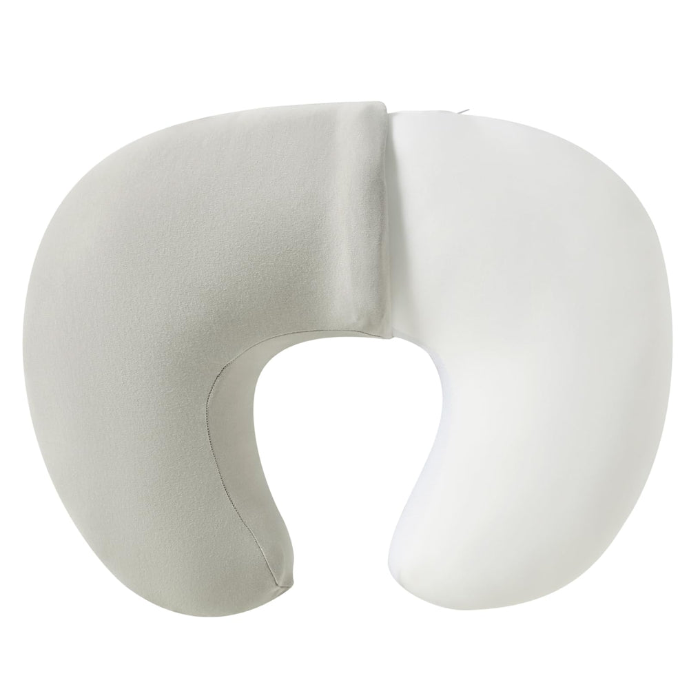 QUENESS nursing pillow on lap during feeding for comfortable mom-baby bonding.