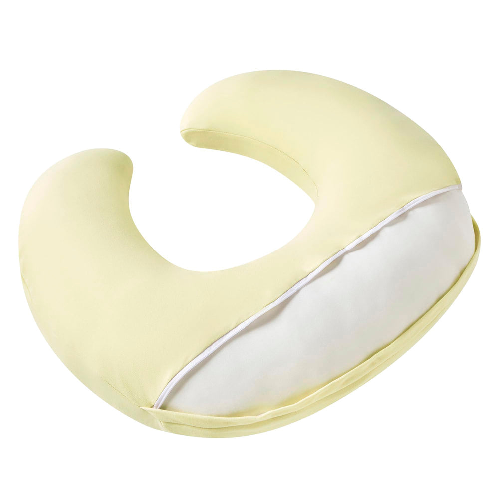 QUENESS Nursing Pillow large fit illustrates versatile use for mom or dad.