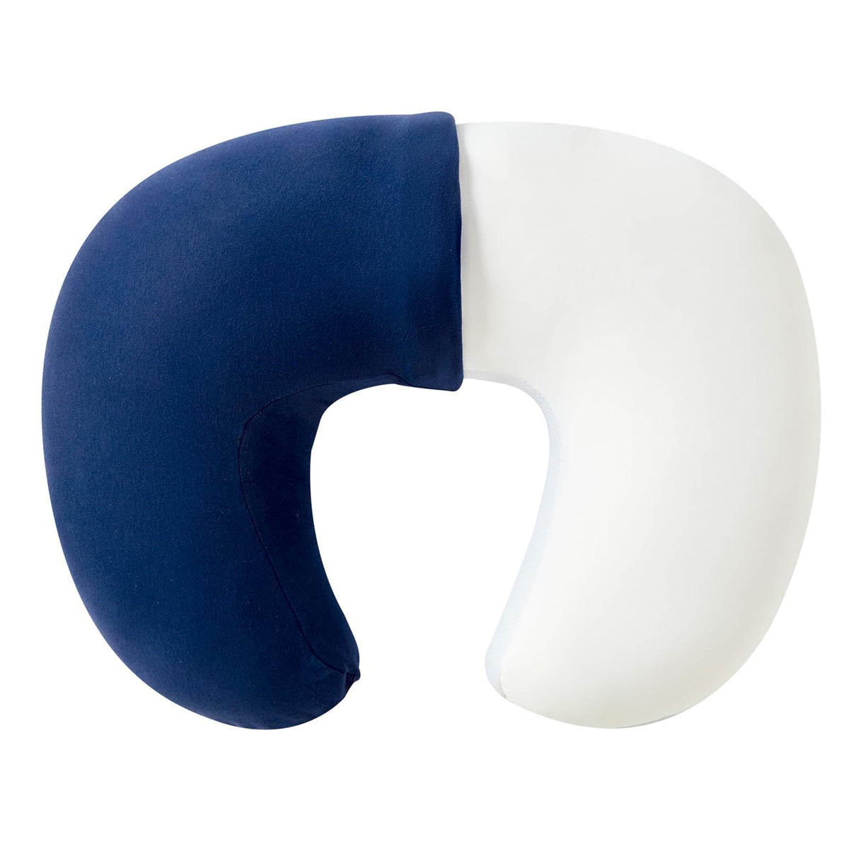 QUENESS nursing pillow left profile view showing supportive design for feeding.