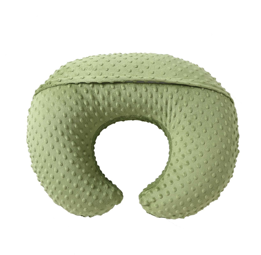 QUENESS nursing pillow sage-cover-removable features soft, easy-care fabric for daily use.
