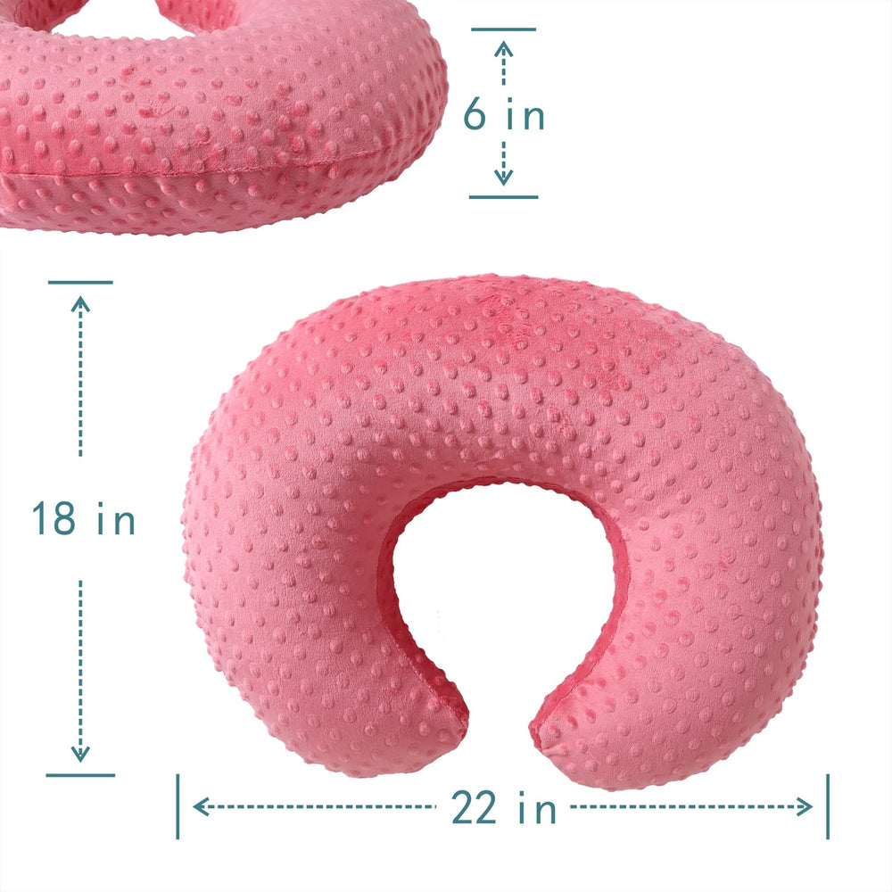 QUENESS nursing pillow size demonstrates generous dimensions for more positions