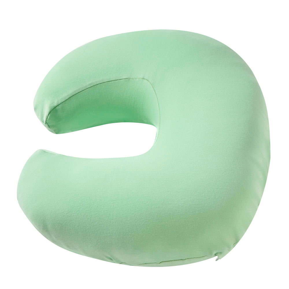 QUENESS nursing pillow with soft cotton cover provides durable comfort through washes