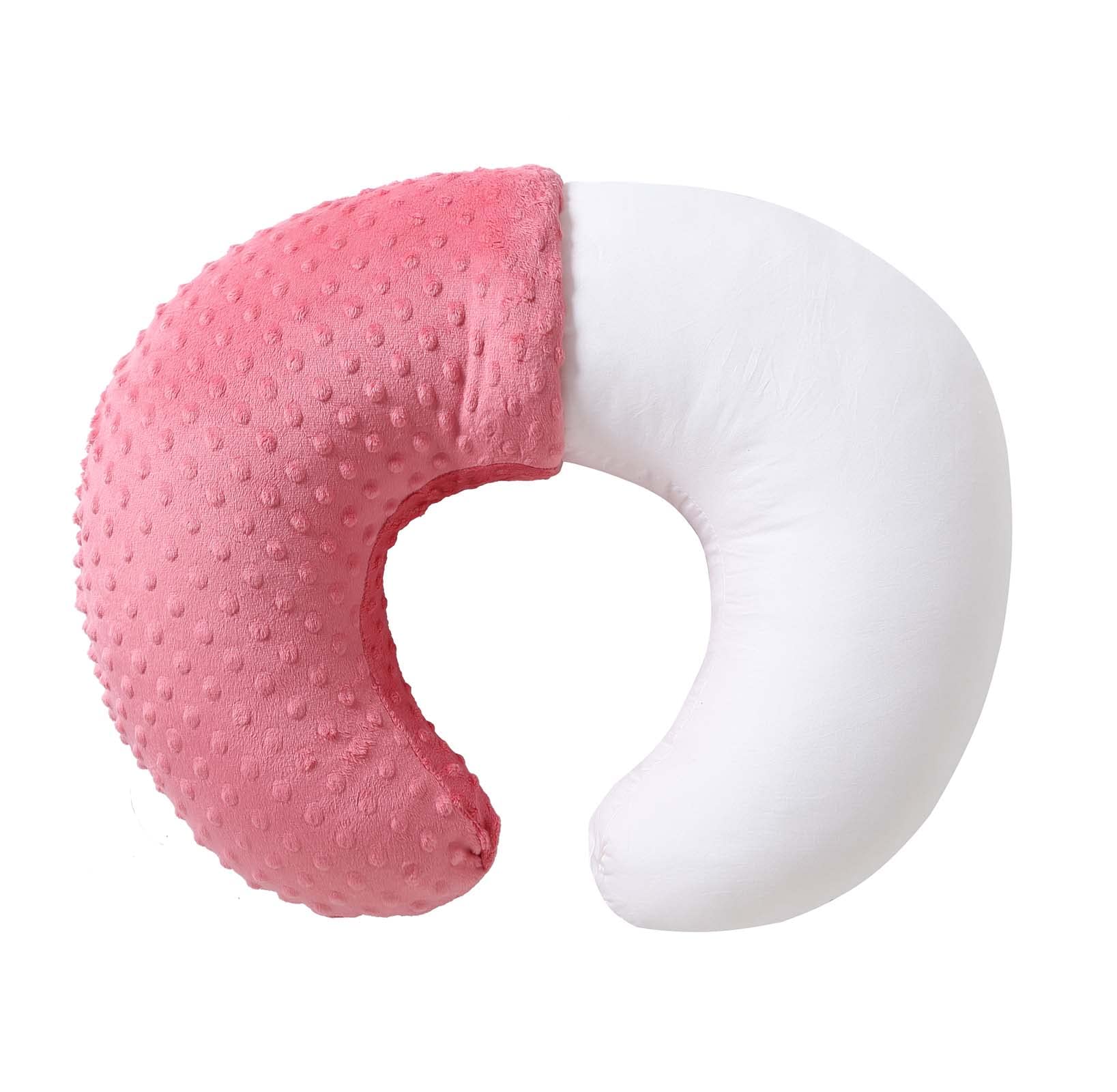 QUENESS nursing pillow StrawberryRed cover close-up for ultra-soft comfort