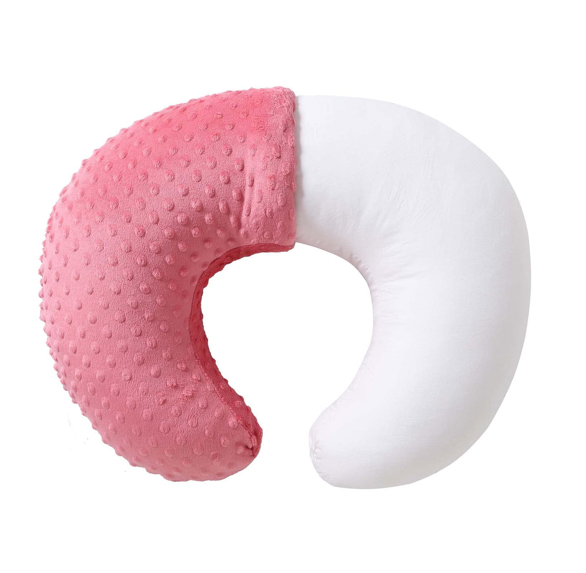 QUENESS nursing pillow StrawberryRed cover close-up for ultra-soft comfort