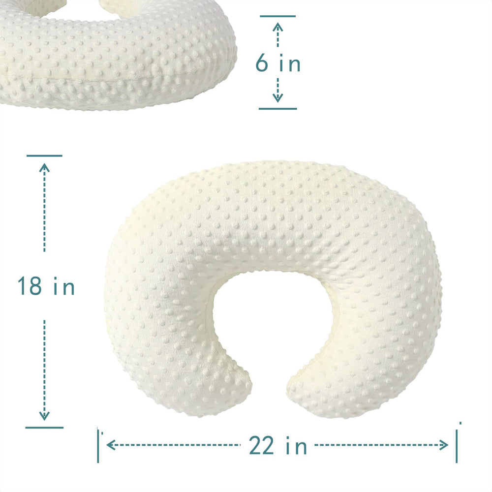 QUENESS nursing pillow Tender Yellow machine-washable cover keeps freshness.