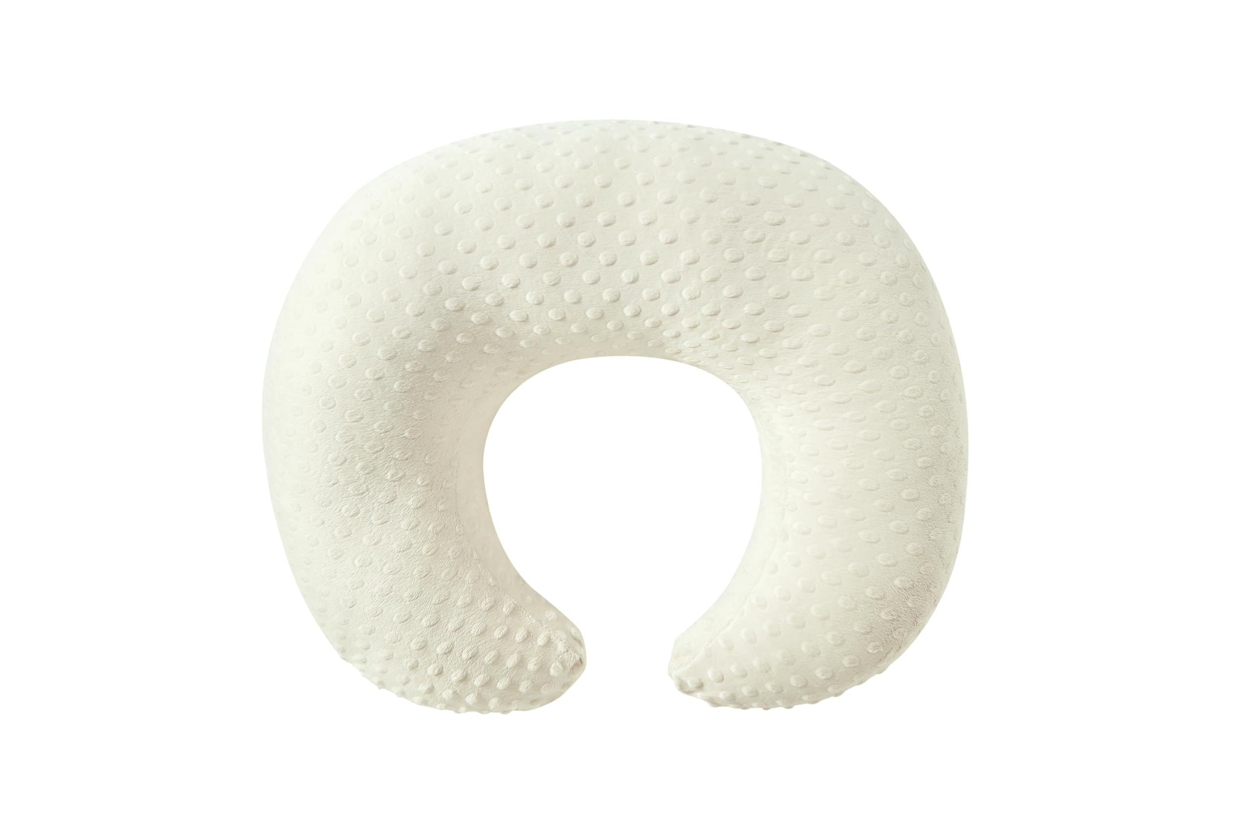 QUENESS pillow provides tummy time support with soft fabric and shape