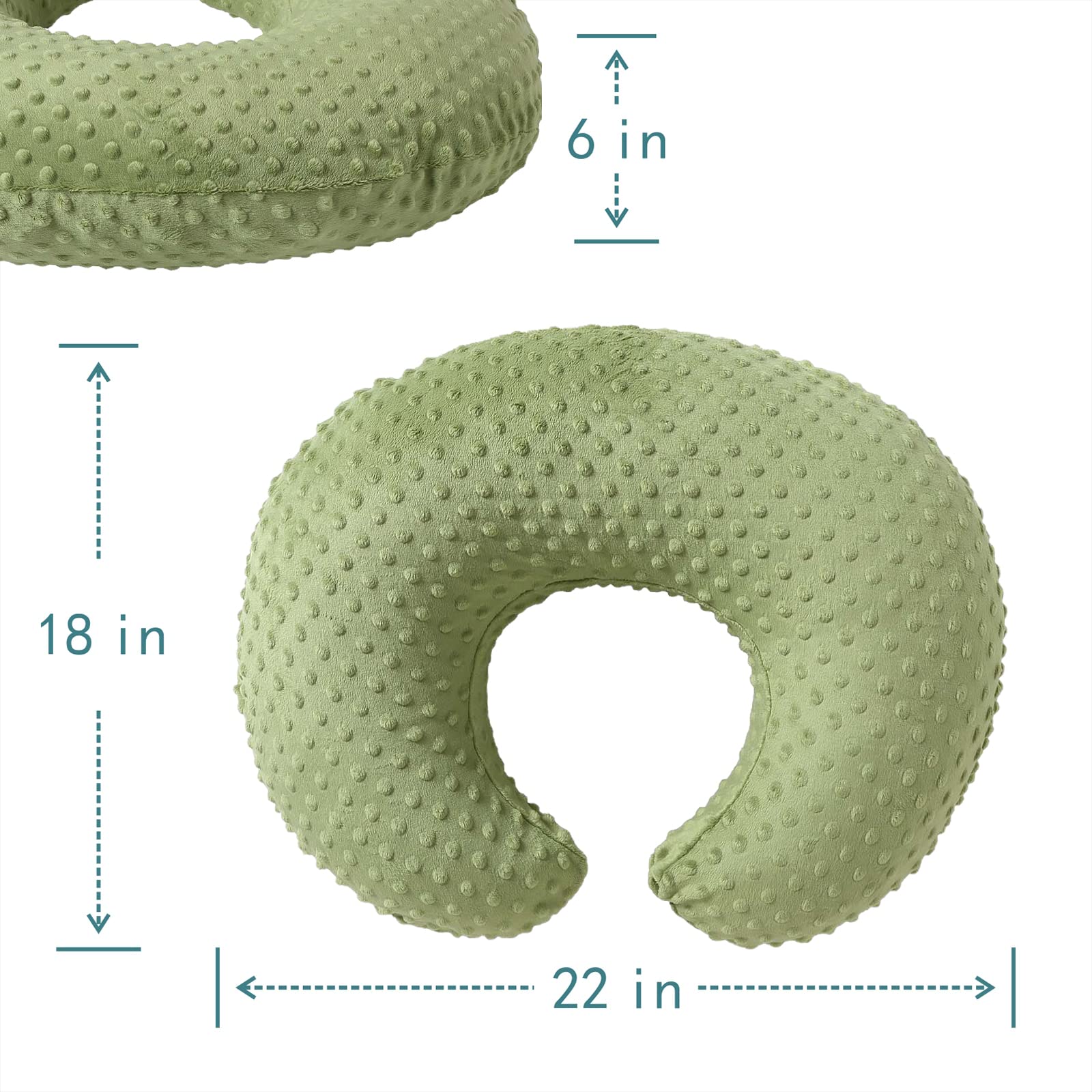 QUENESS nursing pillow tummy-time-support aids gentle play and supervised learning.
