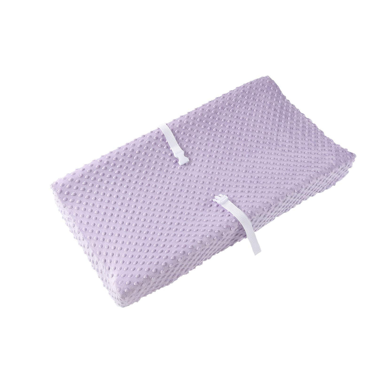 QUENESS Orchid fabric close-up, ultra-soft minky dot for gentle diaper changes