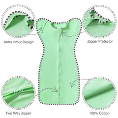 QUENESS arm-up cuffs show roomy stretch for easier arms-free sleeping