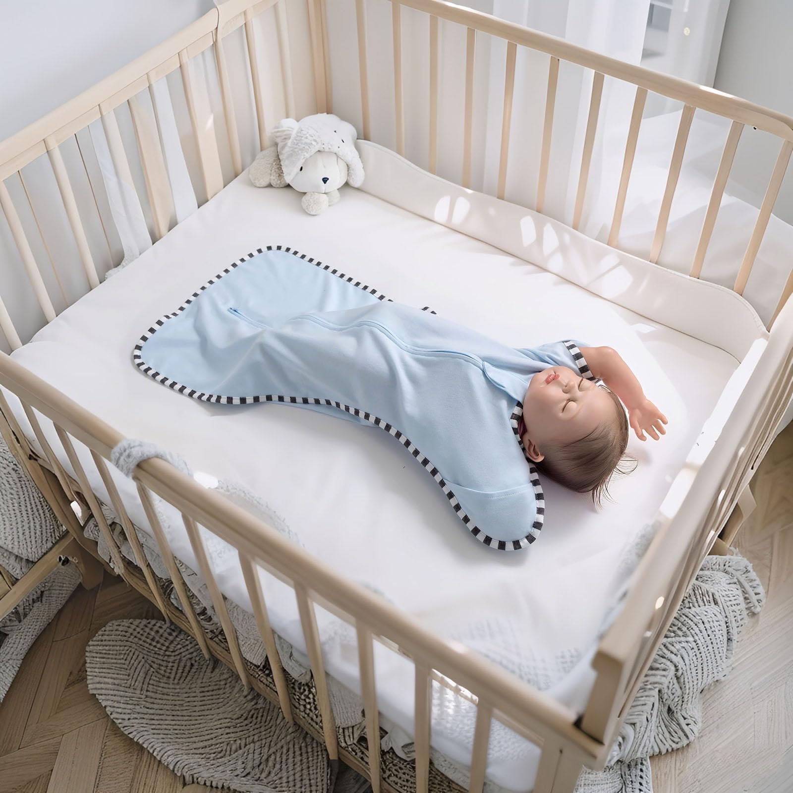 Queness Transition Swaddle packaging—compact pack great for gifting.
