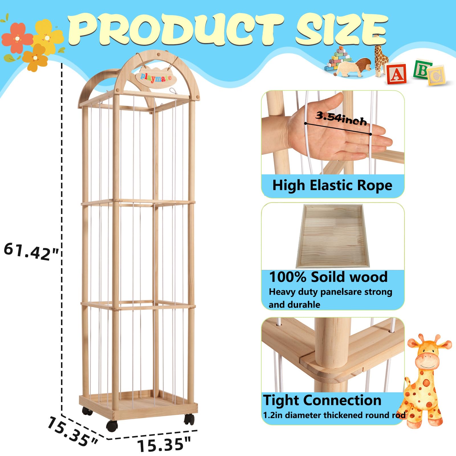Quewoll Large stuffed animal storage organizer—zoo-display style showcases plush collection neatly.