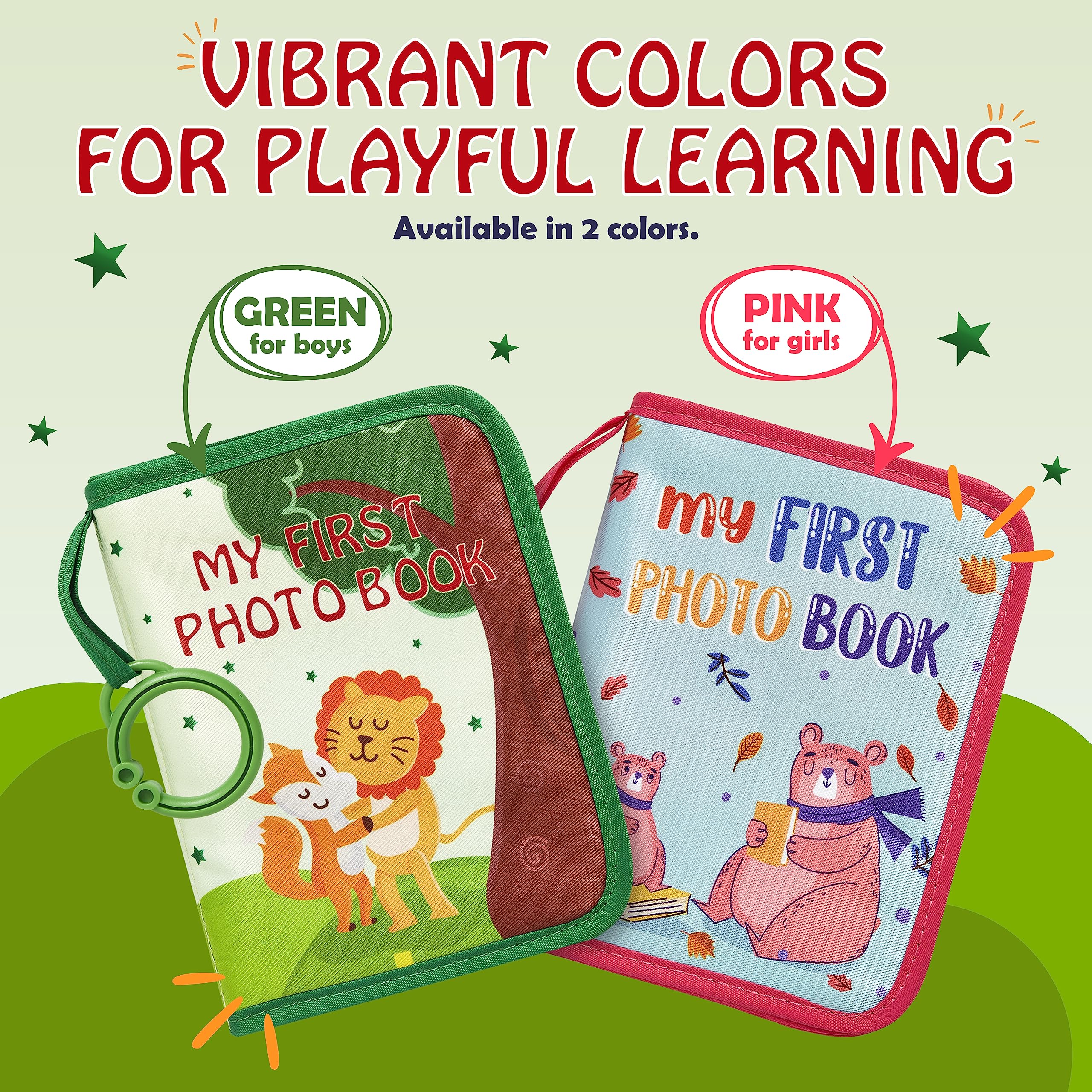 Quiet Book Club memory album woodland imagery enhances keepsake for new parents.