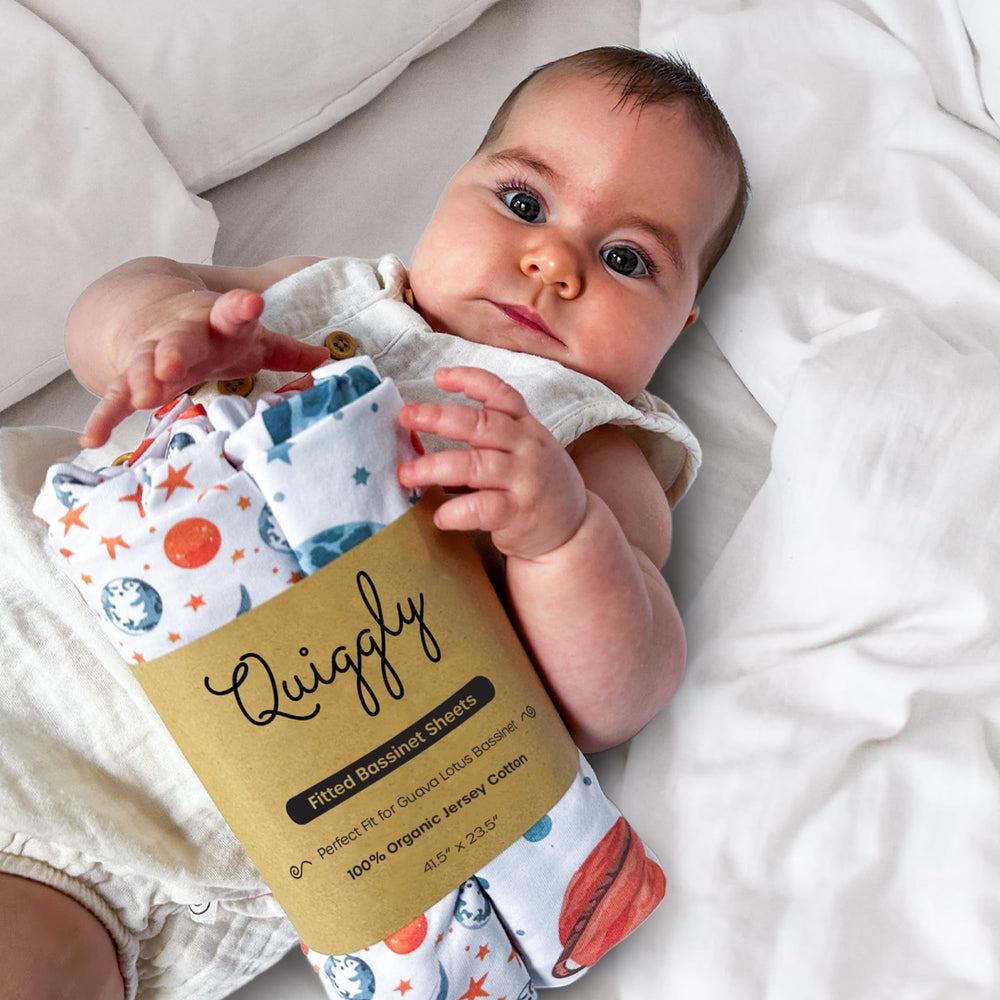 Quiggly bassinet sheets travel-friendly pack ready for home and daycare