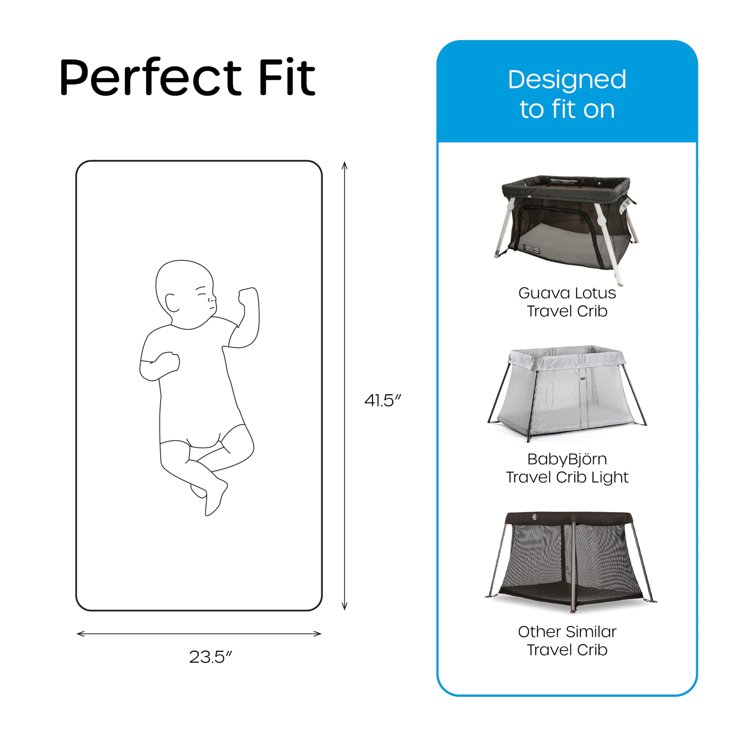 Quiggly travel crib sheets in star pattern stay snug with secure elastic fit for uninterrupted sleep.