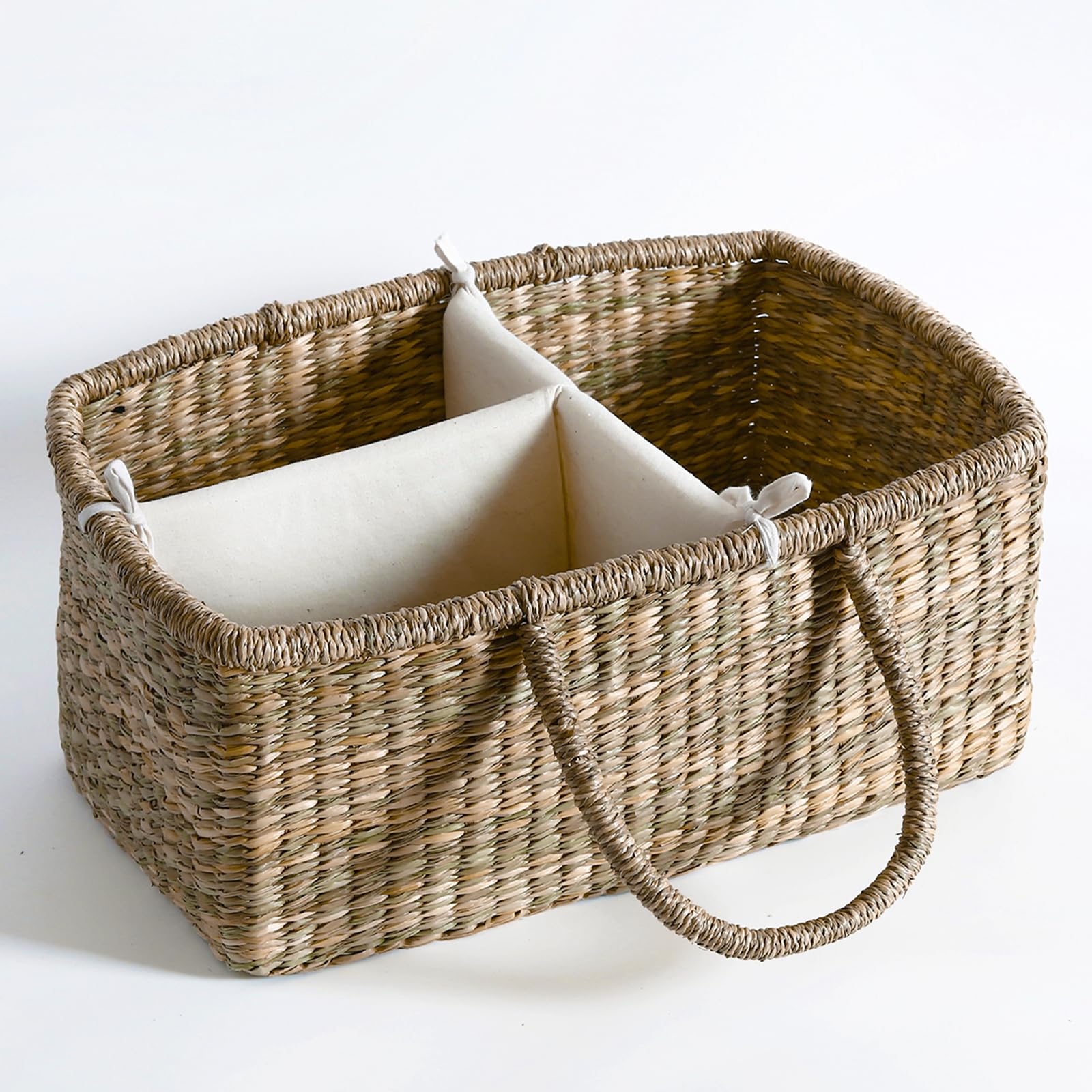 Quincry Premium Wicker Diaper Caddy moisture-resistant design for daily nursery use