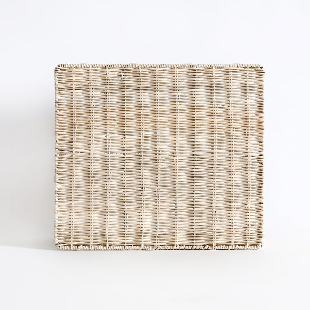 Quincry rattan storage basket blending with neutral decor and natural texture.