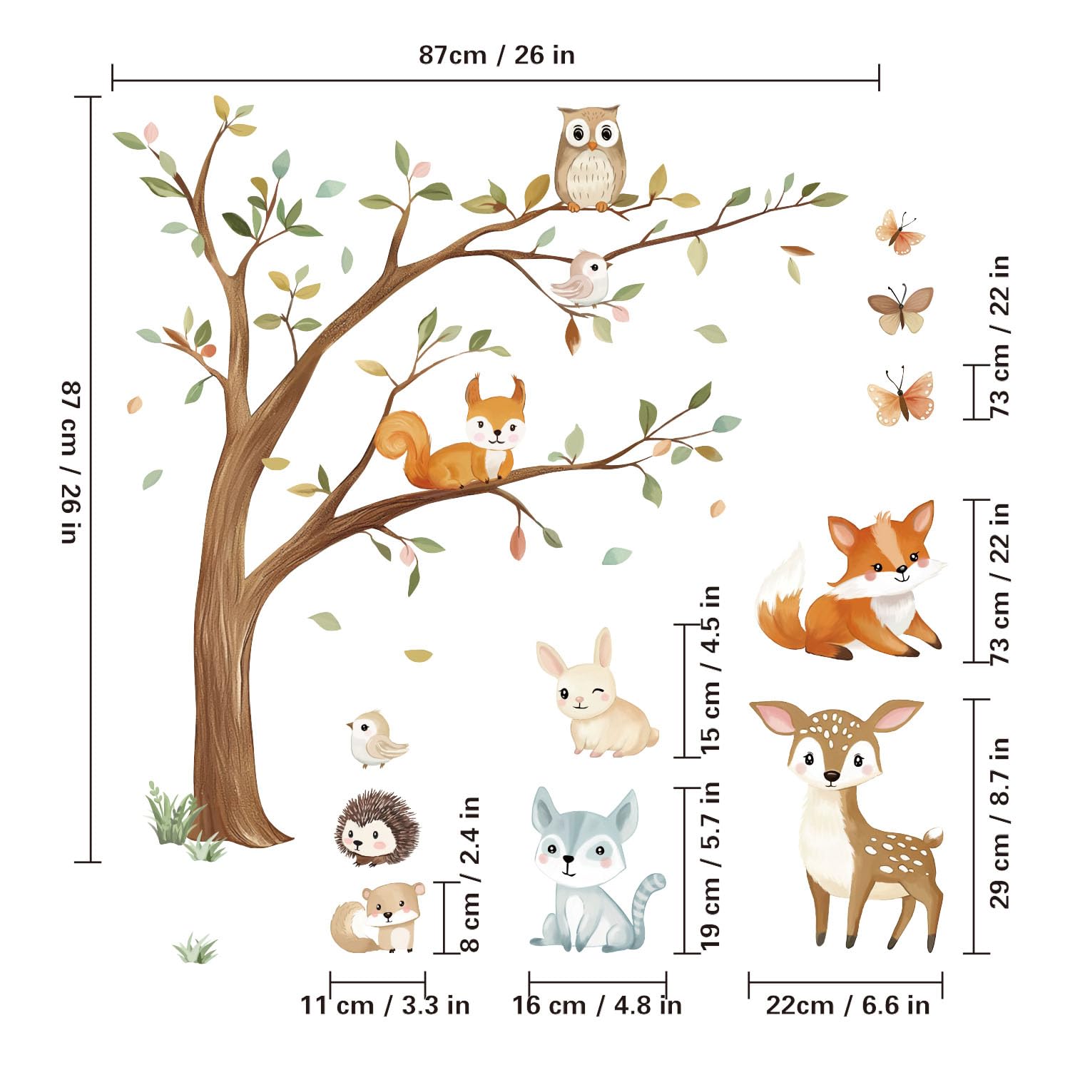 Quinspir forest deer wall decal brightens kids room with imagination.