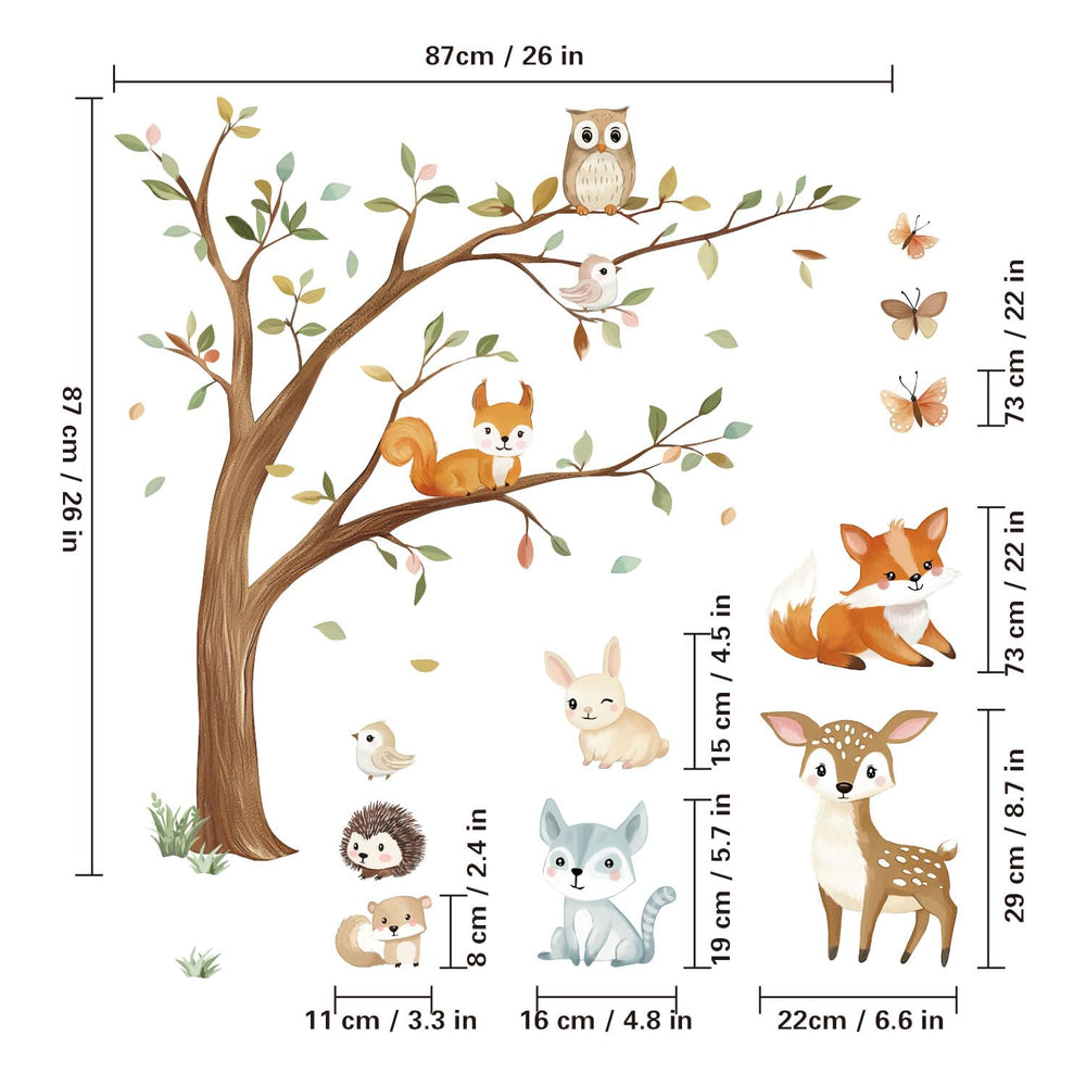 Quinspir forest deer wall decal brightens kids room with imagination.