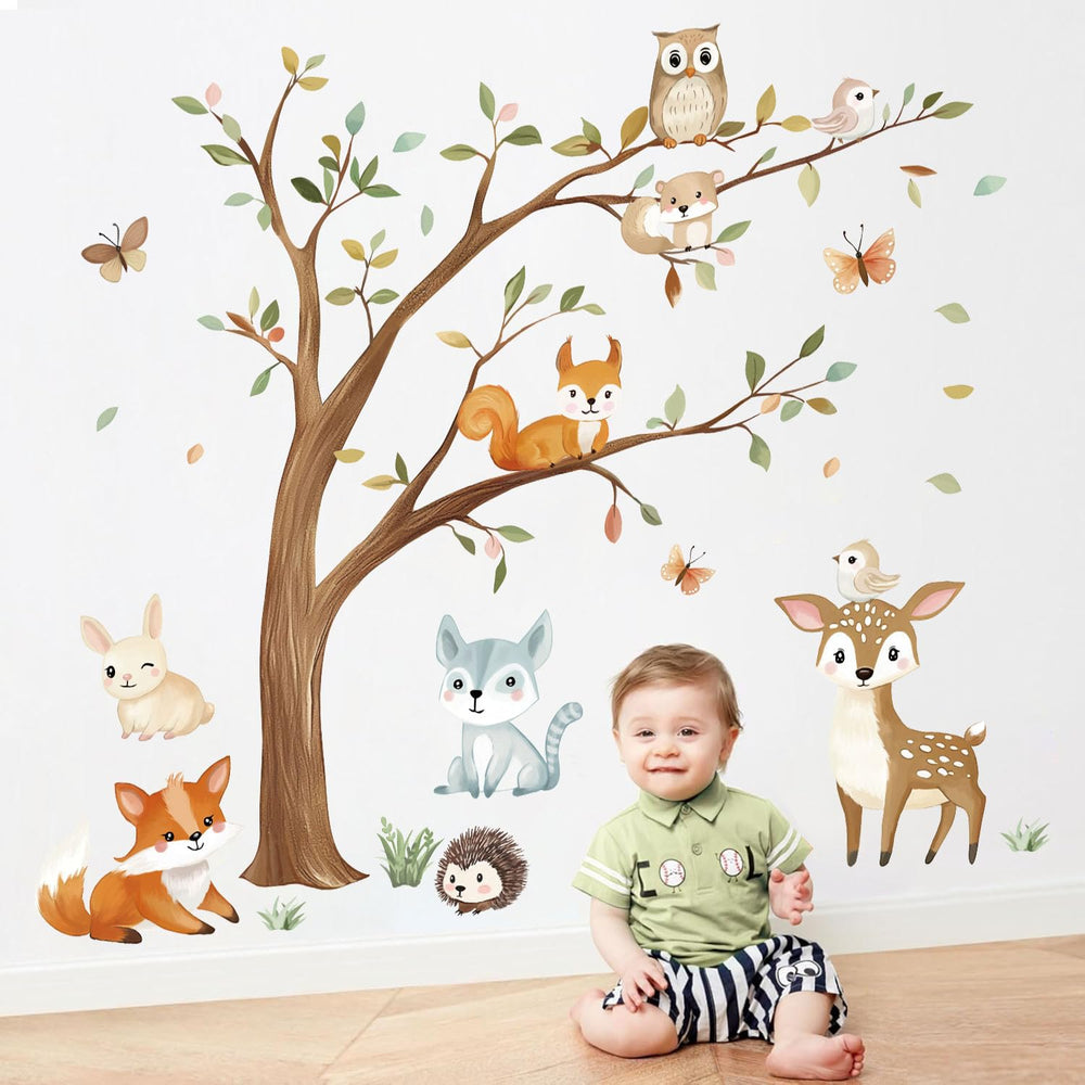 Quinspir forest hedgehog wall decal for nature inspired spaces.