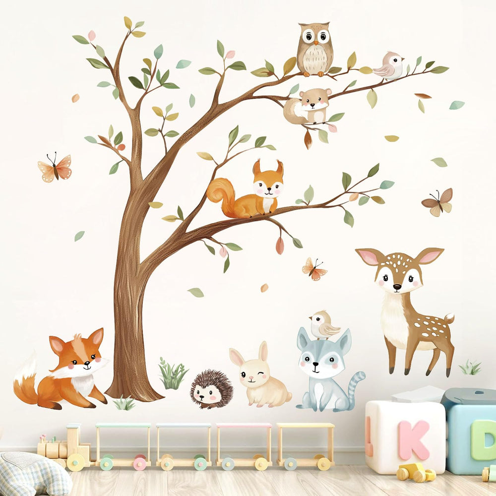 Quinspir woodland owl wall sticker adds playful nursery charm.