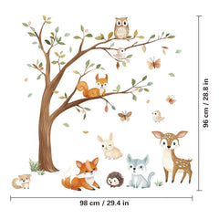 Quinspir woodland rabbit wall sticker creates cozy storytelling corners.