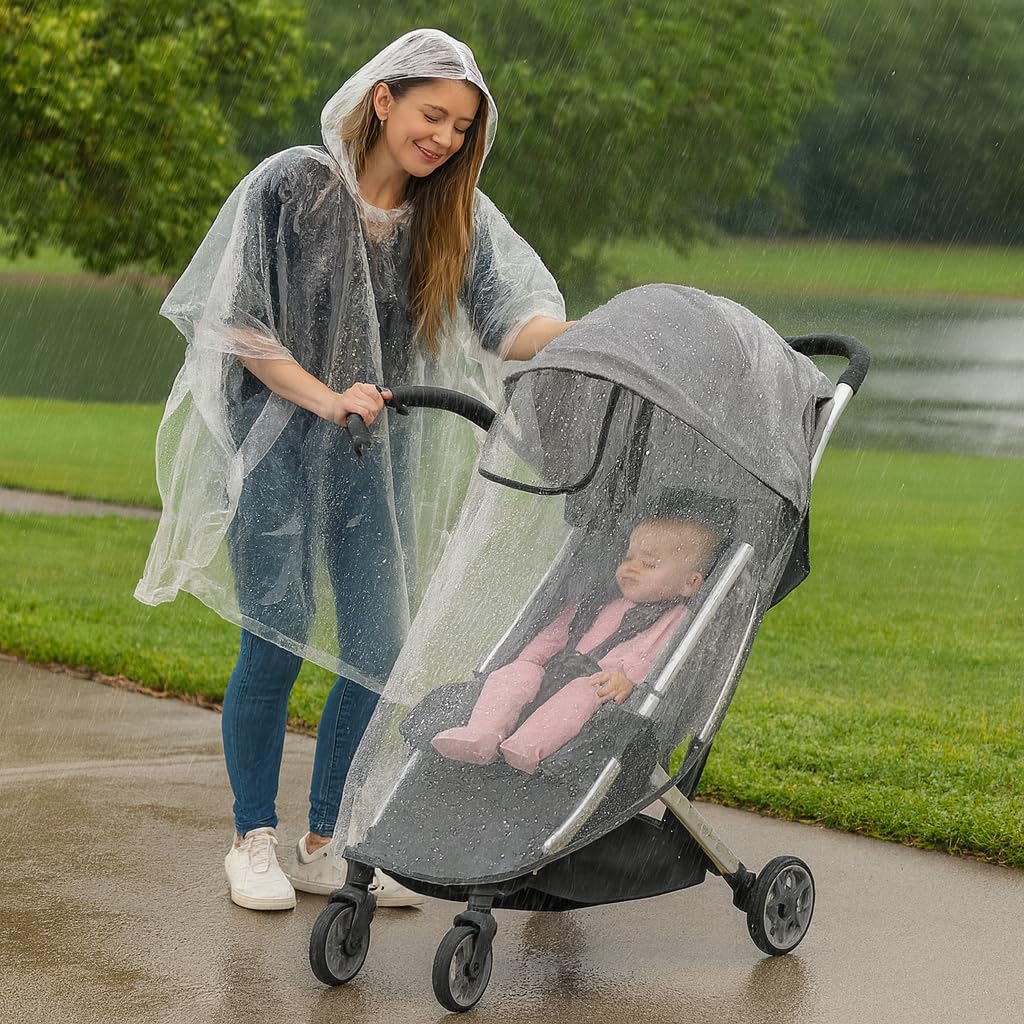 Quintriae rain cover attaches quickly for on-the-go protection