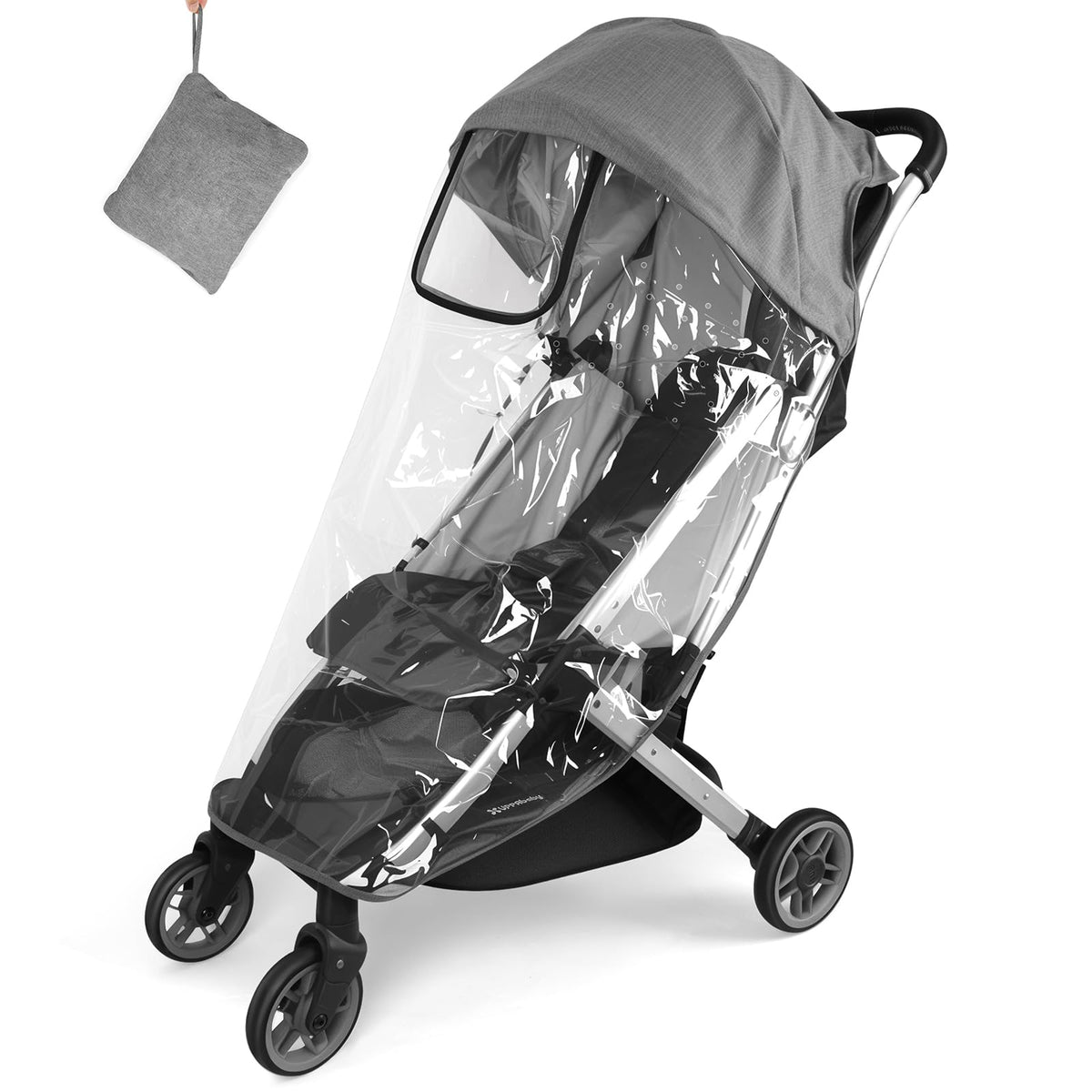 Quintriae Minu rain cover fits snugly for full all-weather protection