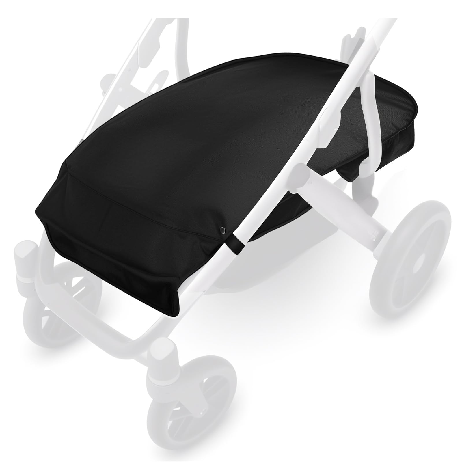 Quintriae stroller basket cover on Vista V2 demonstrates discreet storage during family outings