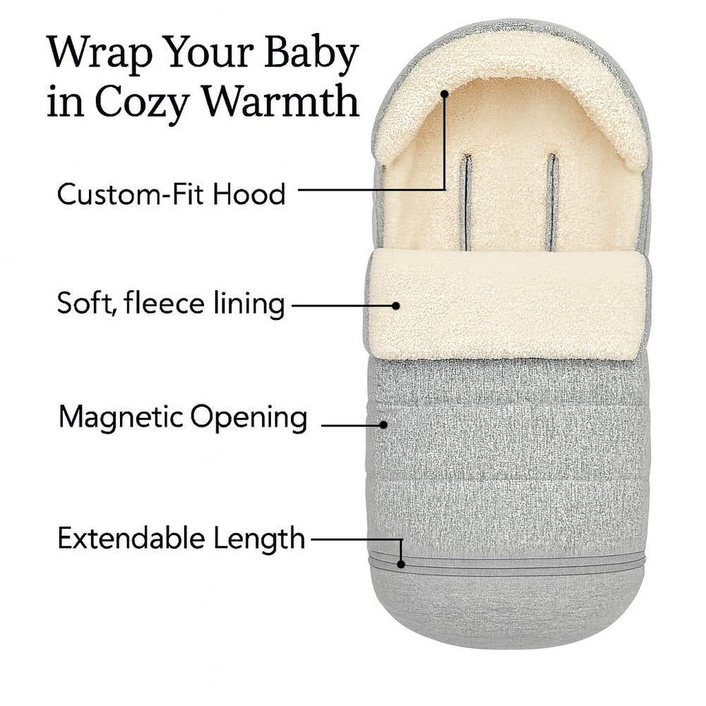 Quintriae stroller footmuff universal compatibility with Vista and Cruz