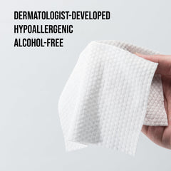Close-up of Quitch After-Sport Wipe texture showing unscented formula for sensitive skin.
