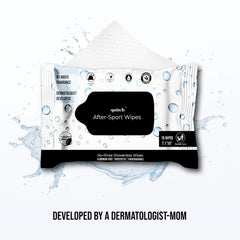 Quitch wipe on field for quick, no-rinse refresh during sports.