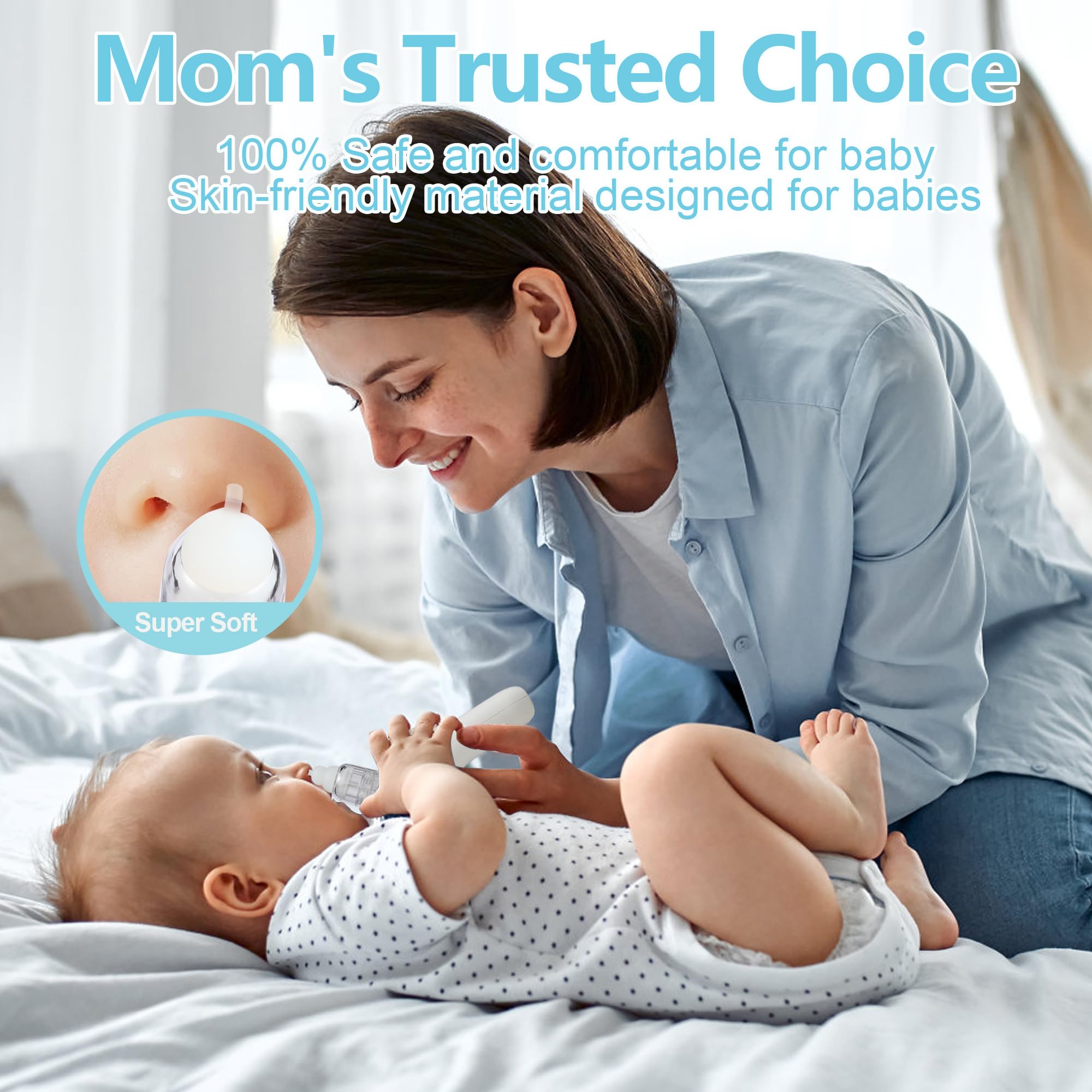 Qulief nasal aspirator quiet operation demonstrates low-noise performance for peaceful nose cleaning.