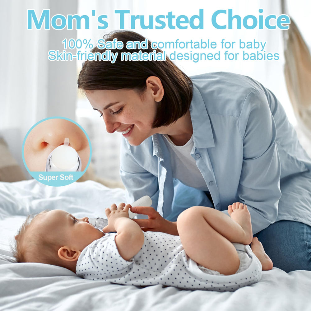 Qulief nasal aspirator quiet operation demonstrates low-noise performance for peaceful nose cleaning.