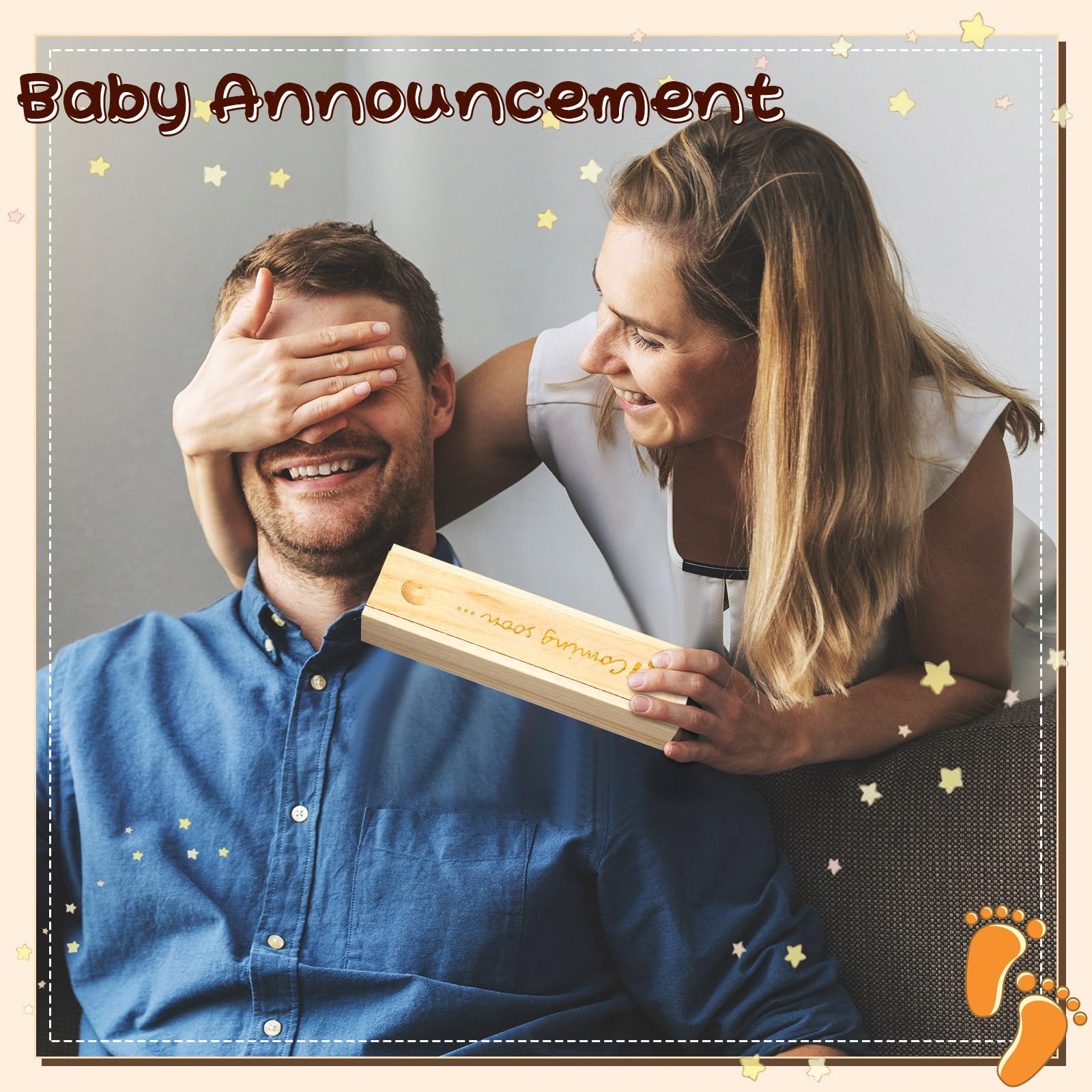 Qunclay pregnancy test keepsake box gift-ready display suitable for parents and loved ones.