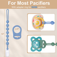 Qunland dark gray pacifier clip with adapter ring removed for compatibility