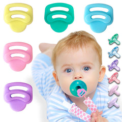 Qunland 5-pack silicone pacifier adapter ring for Philips Avent Soothie secures pacifiers and prevents dirt