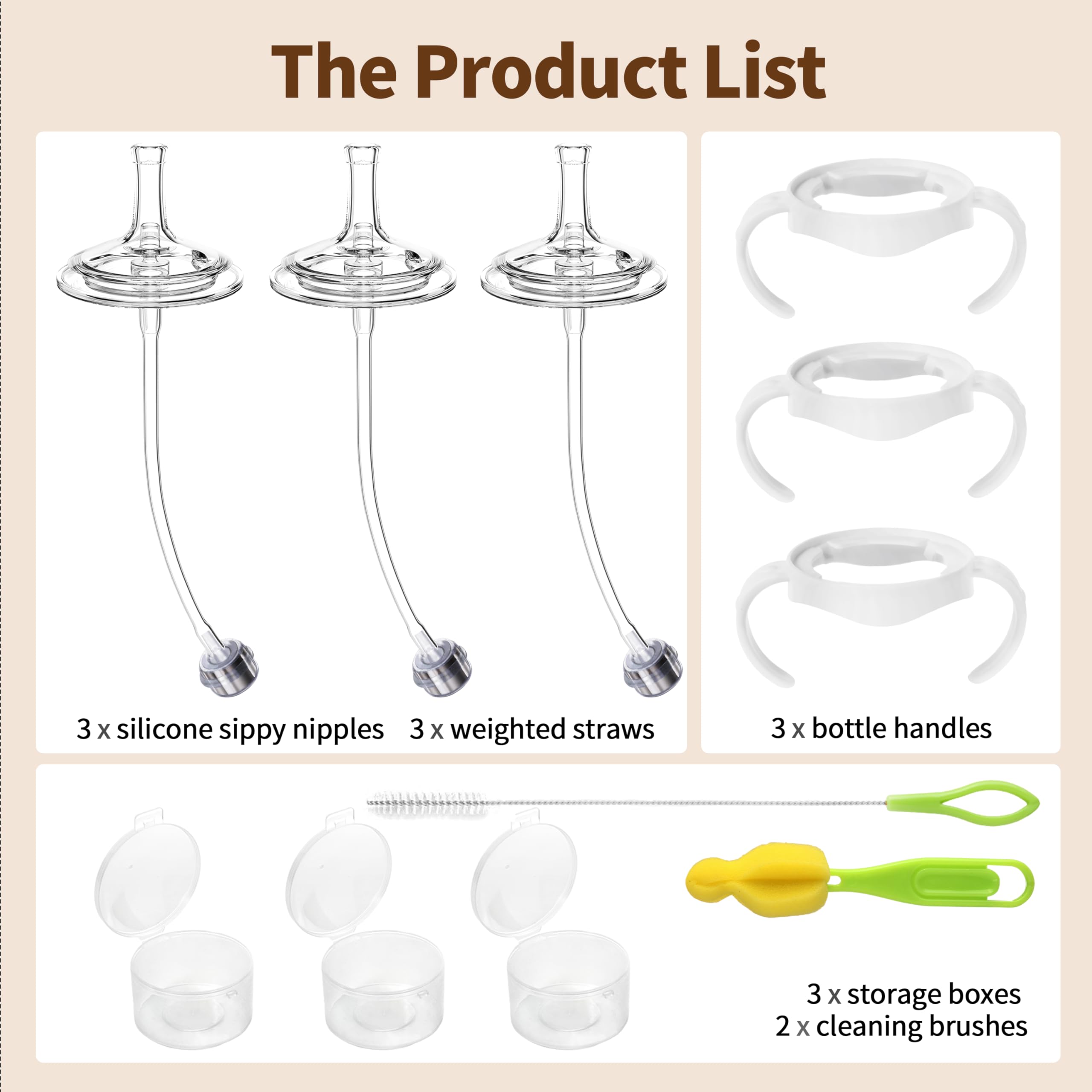Qunland all-silicone spout keeps drinks gum-friendly and food-grade contact.