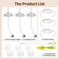 Qunland all-silicone spout keeps drinks gum-friendly and food-grade contact.