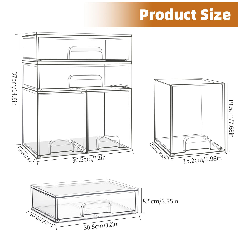 Qunland clear view acrylic design lets you spot bottles at a glance