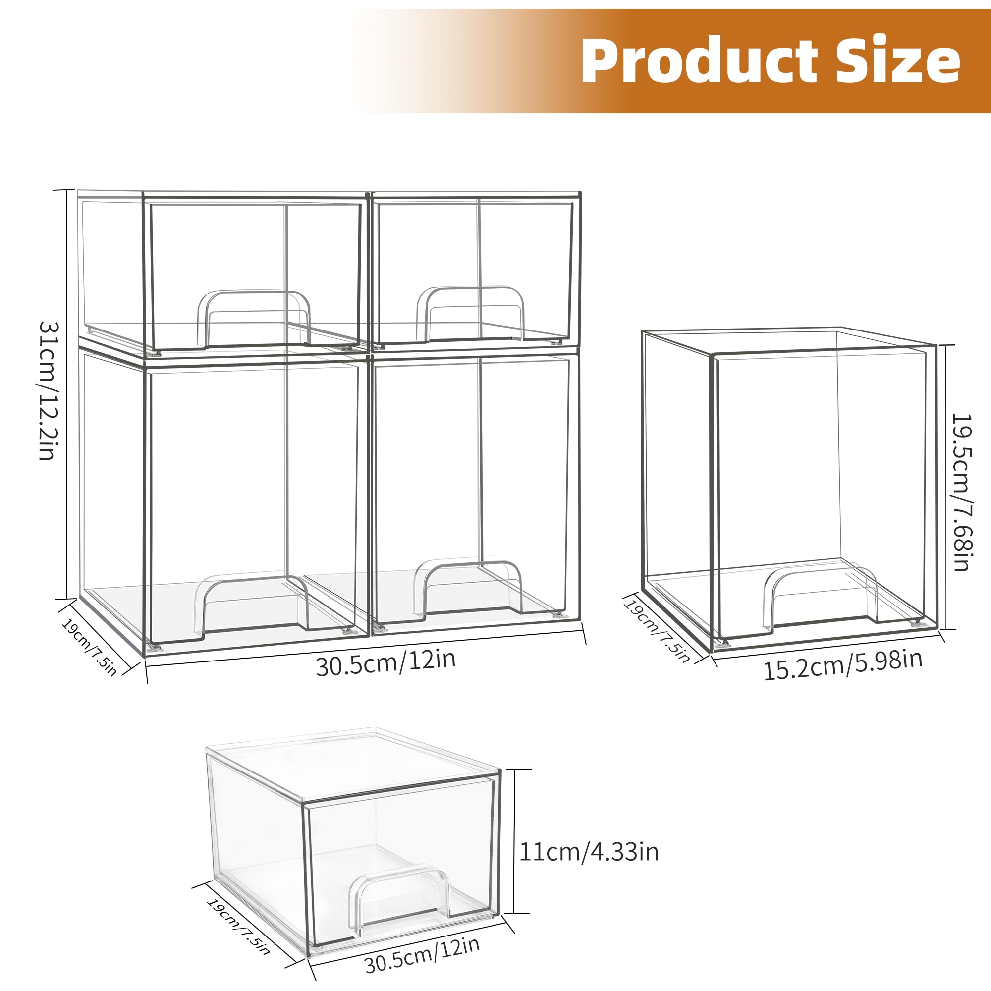 Qunland clear-view front demonstrates quick bottle retrieval and dust protection.