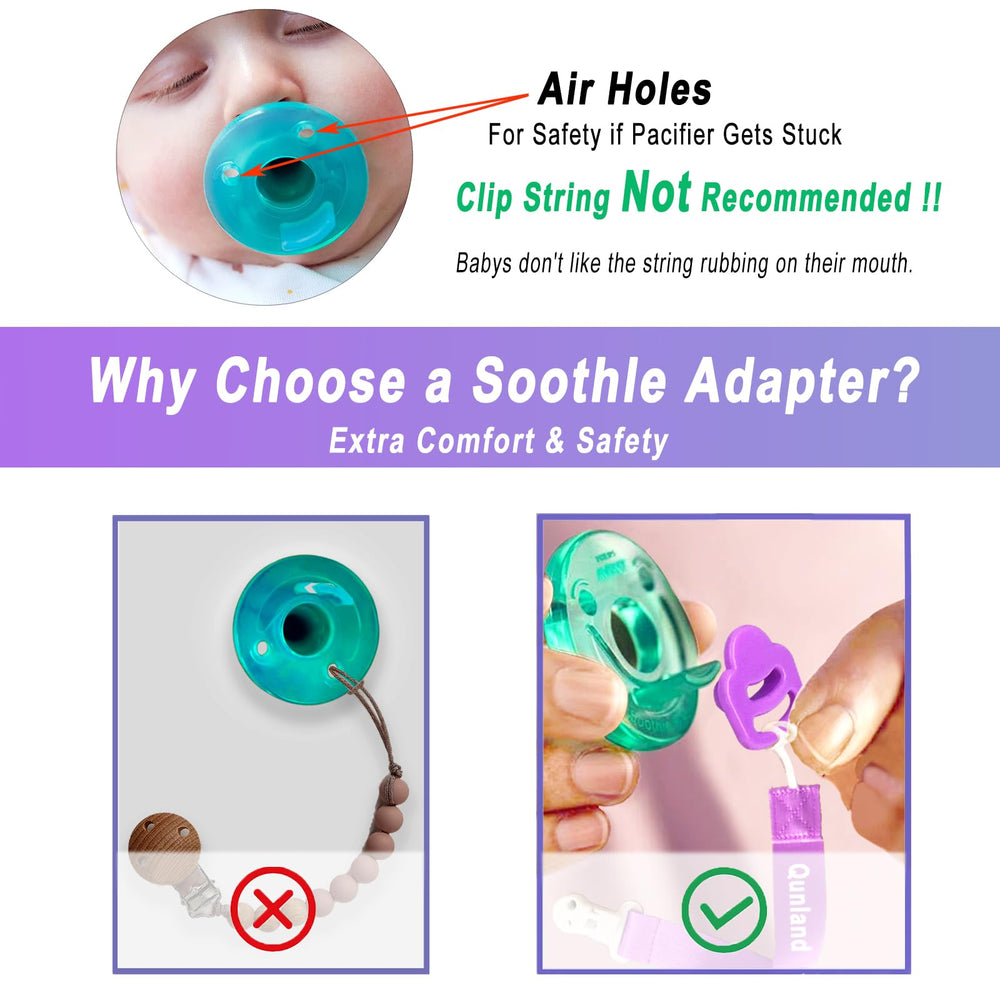 Qunland food-grade silicone ring, BPA-free, safe for pacifier attachment