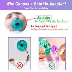 Qunland food-grade silicone pacifier adapter ring promotes clean storage