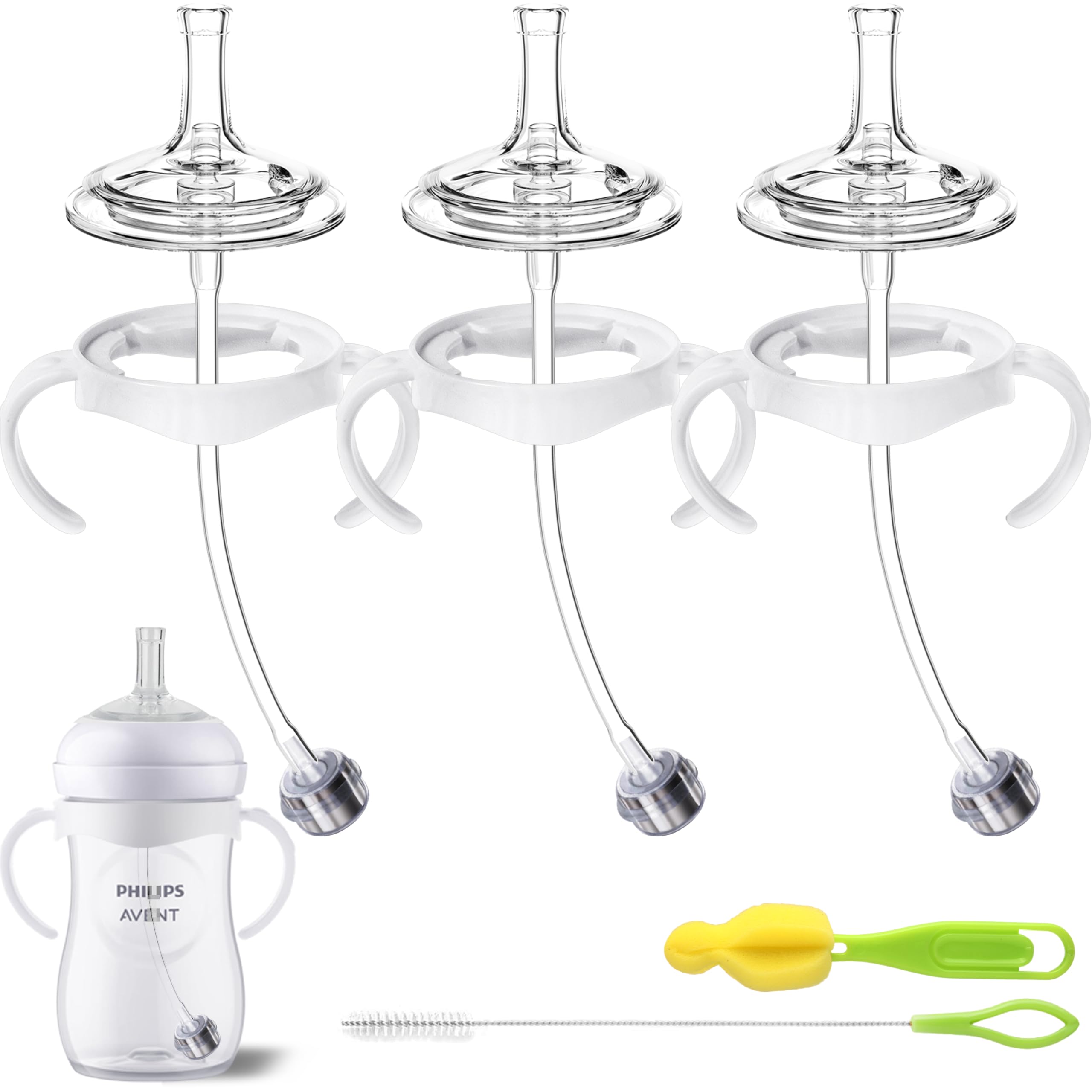 Qunland plastic-free straw cup kit bottle-nipple-swap supports gentle weaning with familiar bottle feel.