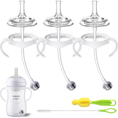 Qunland plastic-free straw cup kit bottle-nipple-swap supports gentle weaning with familiar bottle feel.