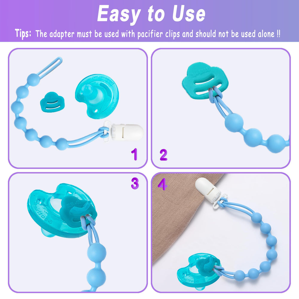 Qunland soft silicone adapter ring, reduces mouth rubbing and keeps pacifier clean