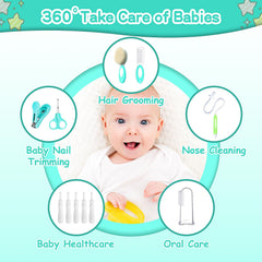 Qunlions Life 23-in-1 baby kit hair brush soft bristles for tender scalp.