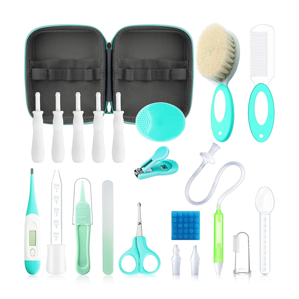 Qunlions Life 23-in-1 baby kit nasal aspirator with gentle suction for stuffed noses.