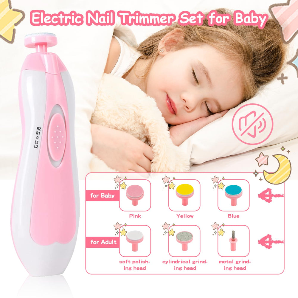 Electric nail trimmer heads from Qunlions life 28-in-1 kit for safe trimming